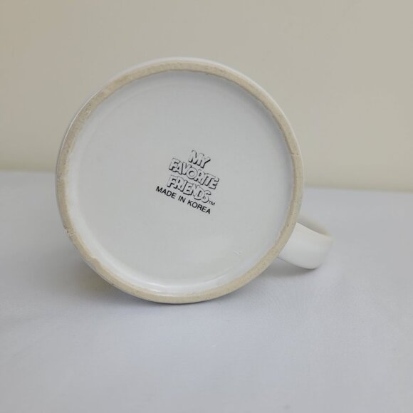 Vintage My Favorite Friends Mug, Duck rain weather Get Well coffee cup 1987 80s - Picture 10 of 16